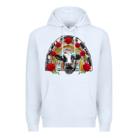 White black and white baby cow floral rose rainbow Premium Hoodie - BarkalooDesign