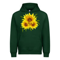 Forest Green maximillian perennial sunflower Urban Hoodie - LillyAllenDesigns