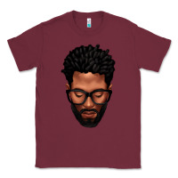 Burgundy bearded black man portrait Classic Tee - texasbilliewilder