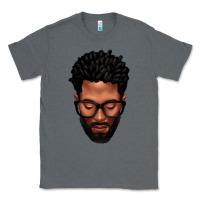Charcoal Heather bearded black man portrait Classic Tee - texasbilliewilder