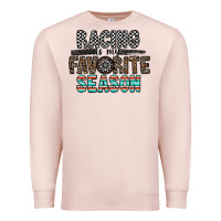 Pale Pink racing is my favorite season Premium Sweatshirt - CowhideDigitalArt