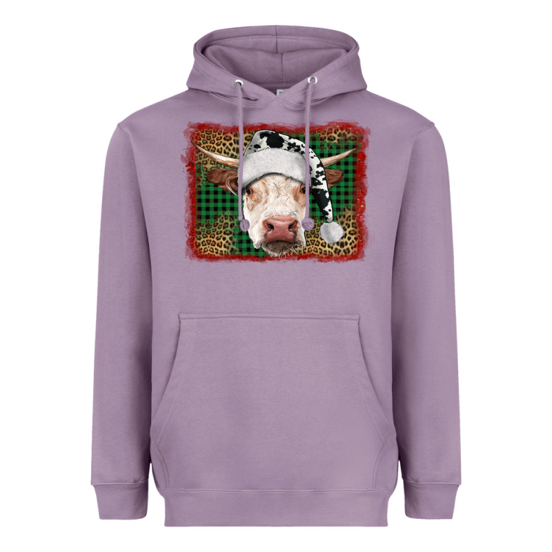 Christmas Cow With Background Heavyweight Hoodie by RanaPortraitStore | Teevron