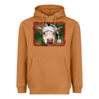 Meerkat christmas cow with background Heavyweight Hoodie - RanaPortraitStore