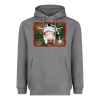 Storm christmas cow with background Heavyweight Hoodie - RanaPortraitStore