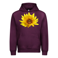 Mauve Wine Maximillian Perennial Sunflower Urban Hoodie - LillyAllenDesigns