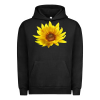 Pigment Black Maximillian Perennial Sunflower Urban Hoodie - LillyAllenDesigns