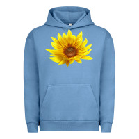 Pigment Pebble Blue Maximillian Perennial Sunflower Urban Hoodie - LillyAllenDesigns