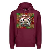 Burgundy merry Christmas heifer Premium Hoodie - Jasminsmagicworld