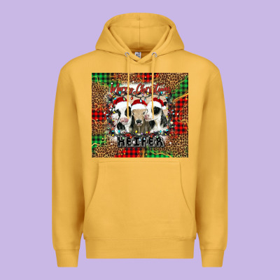 Merry Christmas Heifer Premium Hoodie Designed By Jasminsmagicworld