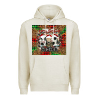 Oatmeal Heather merry Christmas heifer Premium Hoodie - Jasminsmagicworld