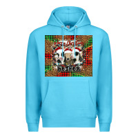 Ocean Blue merry Christmas heifer Premium Hoodie - Jasminsmagicworld