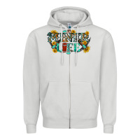 Dove Grey miner life Zipper Hoodie - texasbilliewilder