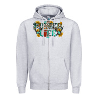 Heather Grey miner life Zipper Hoodie - texasbilliewilder