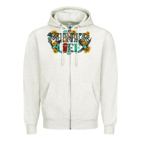 Oatmeal Heather miner life Zipper Hoodie - texasbilliewilder