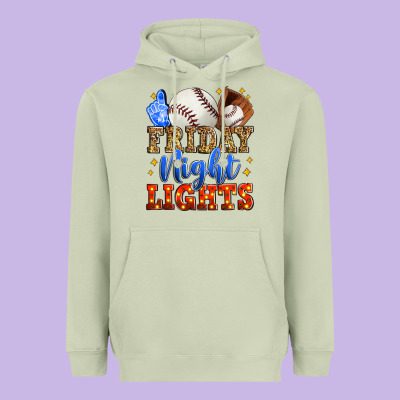 Friday Night Lights Baseball Heavyweight Hoodie Designed By Zillion Design Studio