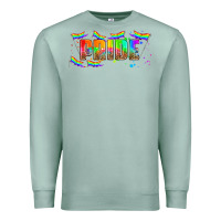 Seafoam lgbtq pride  libbey glass Premium Sweatshirt - HRA Design Shop
