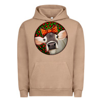 Pigment Burro Christmas Cow, Urban Hoodie - Jasminsmagicworld