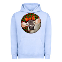 Pigment Grape Ice Christmas Cow, Urban Hoodie - Jasminsmagicworld