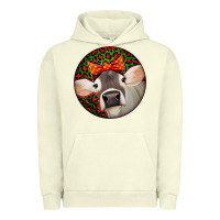 Pigment Pistachio Christmas Cow, Urban Hoodie - Jasminsmagicworld