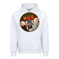 White Christmas Cow, Urban Hoodie - Jasminsmagicworld
