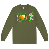 Army Green st.patrick's nurse love heart stethoscope Long Sleeve Tee - BarkalooDesign