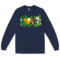 Navy st.patrick's nurse love heart stethoscope Long Sleeve Tee - BarkalooDesign