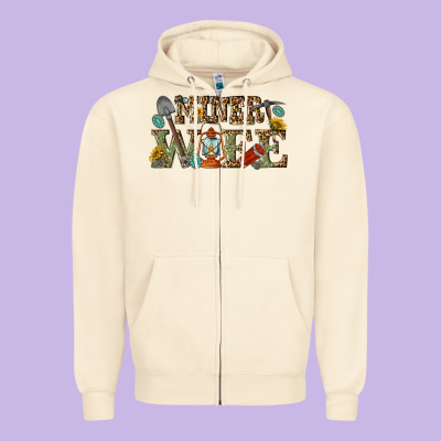 Zipper Hoodie miner wife