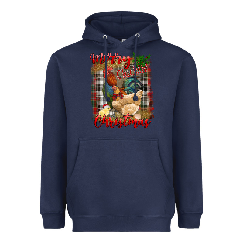 Merry Cluckin' Christmas Heavyweight Hoodie by RanaPortraitStore | Teevron
