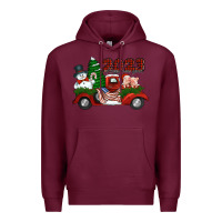 Burgundy happy new year truck 2023 Premium Hoodie - Jasminsmagicworld