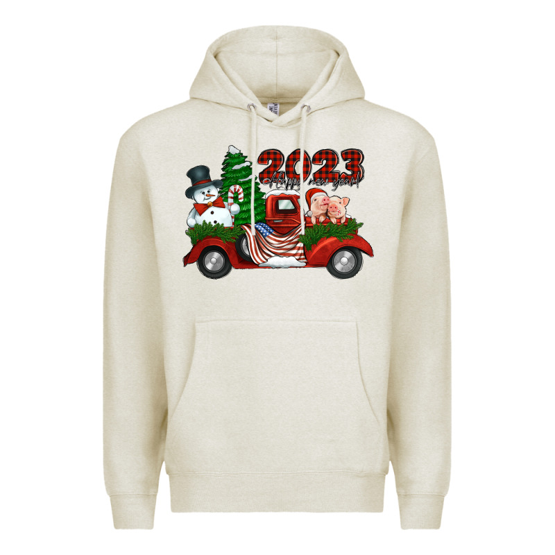 Happy New Year Truck 2023 Premium Hoodie by Jasminsmagicworld | Teevron