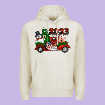 Happy New Year Truck 2023 Premium Hoodie Designed By Jasminsmagicworld