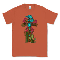 Copper Gemstone Cross With Cactus Classic Tee - RanaPortraitStore