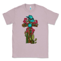 Lilac Gemstone Cross With Cactus Classic Tee - RanaPortraitStore
