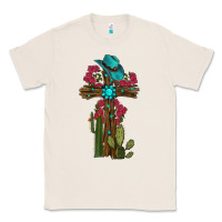 Natural Gemstone Cross With Cactus Classic Tee - RanaPortraitStore