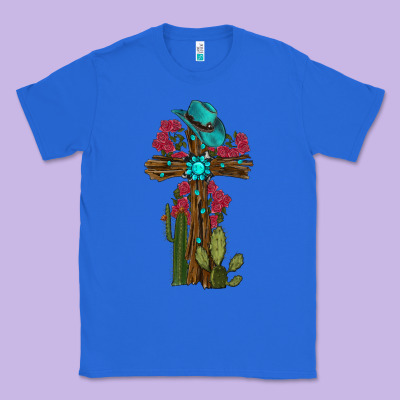 Gemstone Cross With Cactus Classic Tee Designed By Ranaportraitstore