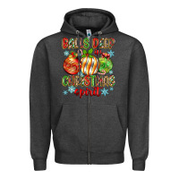 Charcoal Heather balls deep in christmas spirit Zipper Hoodie - Zillion Design Studio
