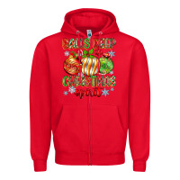 Red balls deep in christmas spirit Zipper Hoodie - Zillion Design Studio