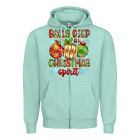 Seafoam balls deep in christmas spirit Zipper Hoodie - Zillion Design Studio