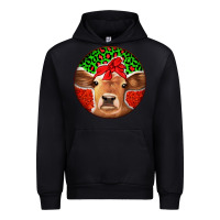 Black Christmas Cow Urban Hoodie - Jasminsmagicworld