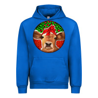 Cobalt Christmas Cow Urban Hoodie - Jasminsmagicworld
