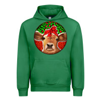 Emerald Christmas Cow Urban Hoodie - Jasminsmagicworld