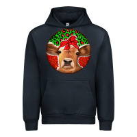 Navy Christmas Cow Urban Hoodie - Jasminsmagicworld