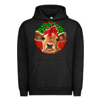 Pigment Black Christmas Cow Urban Hoodie - Jasminsmagicworld