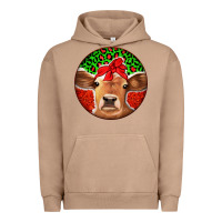Pigment Burro Christmas Cow Urban Hoodie - Jasminsmagicworld