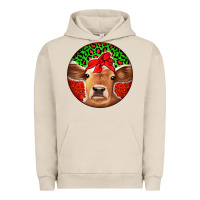 Pigment French Oak Christmas Cow Urban Hoodie - Jasminsmagicworld