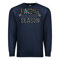 Navy Racing Is My Favorite Season Premium Sweatshirt - CowhideDigitalArt