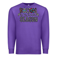 Purple Racing Is My Favorite Season Premium Sweatshirt - CowhideDigitalArt