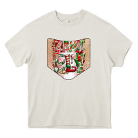 Cream Christmas Pocket Heavy Core Tee - CowhideDigitalArt