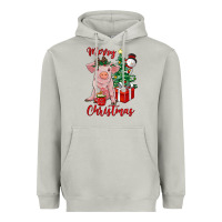 Moon Dust merry christmas pig Heavyweight Hoodie - RanaPortraitStore