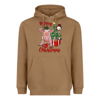Merry Christmas Pig Heavyweight Hoodie | Teevron